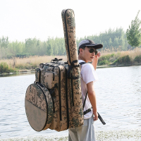 迷彩钓椅包向向锦鲤双肩钓鱼大背包海杆包伞包加厚多功能护包饵料包渔具包