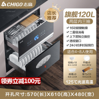 志高(CHIGO)嵌入式柜家用小型厨房多功能三层120L大容量高温碗柜 旗舰款①②⓪升内三层