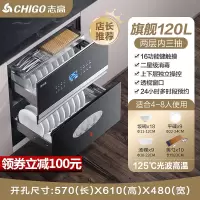 志高(CHIGO)嵌入式柜家用小型厨房多功能三层120L大容量高温碗柜 旗舰款①②⓪升内三层