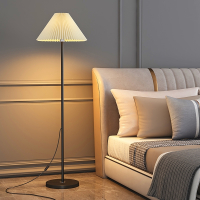 古达床头灯落地灯卧室客厅北欧日式百褶简约现代沙发旁边装饰立式台灯 MDLD-8073