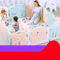 智扣婴儿游戏围栏宝宝爬行垫学步护栏室内儿童栅栏家用游乐场 多彩童年(10+2)