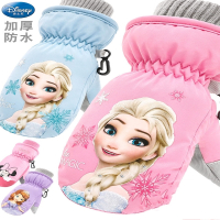 迪士尼儿童滑雪手套冬保暖女童公主幼儿小孩户外玩雪宝宝