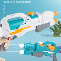 儿童水枪玩具大容量男孩呲水超大号戏水高压喷水抽拉式打水仗 突击先锋-白色(加大版 800ml) 标准配置