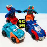 变形小车玩具智扣宝宝耐摔一键变身惯性撞击警车小飞机赛车儿童模型