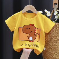 男童短袖t恤夏季女童樱桃魅扣上衣儿童夏装男宝宝小童半袖1