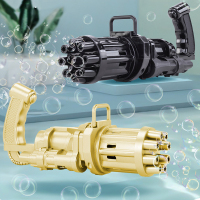 泡泡枪儿童手持八孔电动加特林魅扣泡泡机女孩男孩玩具自动不漏水