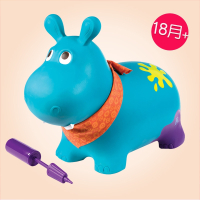 跳跳河马弹跳大黄蜂智扣羊角球儿童充气跳跳球骑马玩具运动