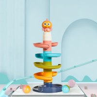 儿童轨道滑翔智扣滚滚球塔男女孩转转乐宝宝玩具