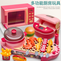 儿童过家家微波炉厨房玩具智扣仿真厨具烧烤炉宝宝煮饭男孩女孩电饭煲
