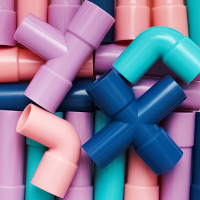 儿童水管道塑料积木智扣拼插拼接拼装小男孩子管道式玩具