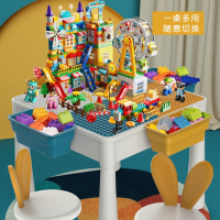 儿童积木桌子智扣多功能宝宝大颗粒拼装男孩女孩拼图力玩具