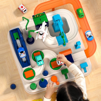 儿童汽车闯关大冒险玩具小火车轨道玩具魅扣儿童女孩男孩宝宝