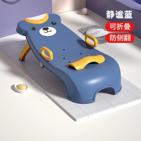儿童洗头躺椅魅扣可折叠洗头婴儿家用小孩坐洗发宝宝洗头发床凳子_静谧蓝大号0-16岁