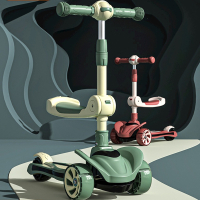 宝宝滑板车儿童款魅扣1一3一6岁女童男童宝宝滑滑车可坐可骑滑溜溜车