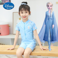 迪士尼(DISNEY)儿童泳衣女童连体冰雪奇缘小女孩公主泳装中大童