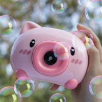 魅扣吹泡泡机手持加特林少女心ins小猪照相机枪儿童玩具电动