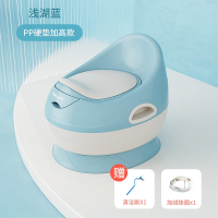 魅扣儿童马桶坐便器女宝宝坐厕男孩座便加高尿桶训练便盆家用婴儿尿盆_浅蓝硬垫加高送布垫刷子