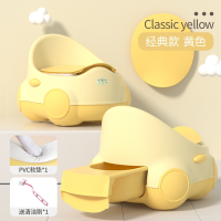 魅扣儿童小马桶坐便器抽屉式加大号男女宝宝便盆尿盆婴幼儿小孩座便器_柠檬黄PVC软垫送清洁刷