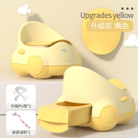 魅扣儿童小马桶坐便器抽屉式加大号男女宝宝便盆尿盆婴幼儿小孩座便器_柠檬黄升级PU垫送清洁刷