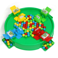 疯狂贪吃儿童玩具小青蛙吃豆机抢珠桌面吃球豆子亲子互动游戏宝宝_四人款青蛙吃豆48颗珠子