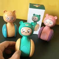 智扣眨眼滑行不倒翁早教七个月宝宝玩具宝宝爬行引导玩具