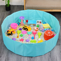 智扣儿童玩具沙子宝宝玩沙挖沙池套装仿瓷沙室内家用围栏沙滩池