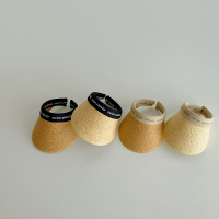 儿童遮阳帽防晒帽夏季女童草帽男童帽子智扣宝宝空顶帽发箍沙滩太阳帽