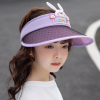 儿童防晒帽大帽檐男孩遮阳帽夏季女童智扣空顶帽宝宝太阳帽子