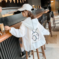 女童防晒衣薄款夏季洋气中大儿童装智扣空调衫外套透气防晒服