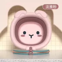 婴儿折叠脸盆3个装智扣新生儿童洗脸盆宝宝家用品洗屁屁三件套小盆子2_萌萌兔「折叠悬挂款」樱花粉