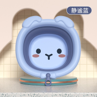 婴儿折叠脸盆3个装智扣新生儿童洗脸盆宝宝家用品洗屁屁三件套小盆子2_萌萌兔「折叠悬挂款」天空蓝