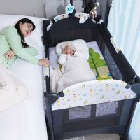 婴儿床多功能可折叠宝宝床智扣可移动便携式儿童摇篮床新生儿拼接大床