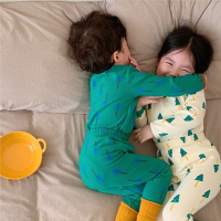 儿童秋冬毛睡衣智扣男女童棉家居服长袖内衣套装秋衣秋裤