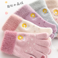 儿童手套魅扣女孩冬季冬天五指分指可触屏保暖骑行2022新款可爱少女童