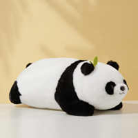 趴姿熊猫毛绒玩具智扣圣诞公仔女孩送礼礼物玩具靠枕玩偶