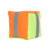 小沙包智扣儿童丢沙包幼儿园小学生玩具手工帆布卡通带绳子抓扔沙包袋_荧光条沙包7厘米4只装颜色随机