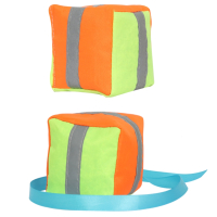 小沙包智扣儿童丢沙包幼儿园小学生玩具手工帆布卡通带绳子抓扔沙包袋_荧光条2个7厘米带绳字荧光条2个7厘米颜色随机