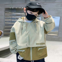 童装男童春装冲锋衣外套魅扣春秋款2023新款中大童春季炸街儿童衣服潮