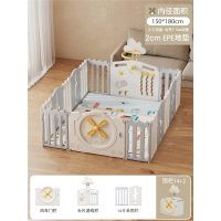 游戏围栏智扣婴儿宝宝儿童地上栅栏室内家用多功能爬行垫_180x150篮球板2厘米地垫