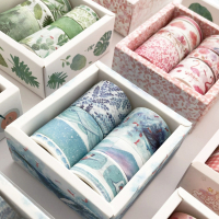 手帐胶带智扣少女彩色和纸胶带套装整卷便宜diy装饰贴纸手账胶卷