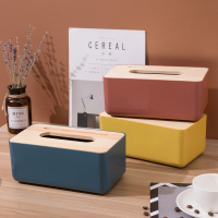 家用创意长方形木质纸巾盒客厅法耐收纳盒茶几简约抽纸盒多功能汽车餐巾纸盒