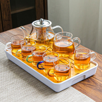 古达玻璃功夫茶具套装家用泡茶器透明茶杯带把红茶花茶壶办公茶壶