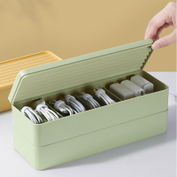 时光旧巷充电线收纳盒手机电源数据线理线器桌面放集线绕线缠绕整理箱