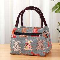 轻便帆布女包手提袋妈妈小布包妈咪布包时光旧巷上班手拎包饭盒便当包