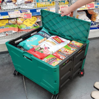 折叠购物车轻便家用快递推车万向轮拉杆车时光旧巷爬楼梯买菜车小拉车