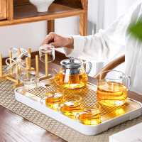 玻璃茶具套装家用功夫茶杯耐高温冲泡茶壶小套茶盘办公室会客