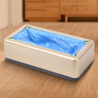 鞋套机家用自动新款套鞋机一次性鞋套机器智能鞋膜机踩脚套盒室内_香槟金_配100只塑料鞋套