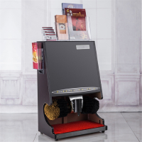 擦鞋机刷鞋机擦鞋器刷鞋器一次性鞋套/擦皮鞋机器时光旧巷全自动感应酒店宾馆大堂电动一次性鞋套/手_雅致黑-磨砂大堂展示板二