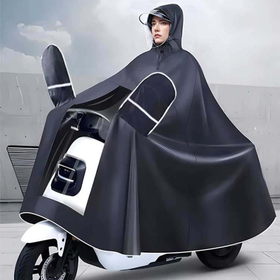 时光旧巷雨衣电动车摩托车新款套装加大加厚全身骑行专用雨披双人
