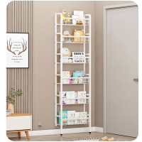 时光旧巷门后书架落地置物架壁挂一体靠墙铁艺儿童简易家用夹缝收纳柜